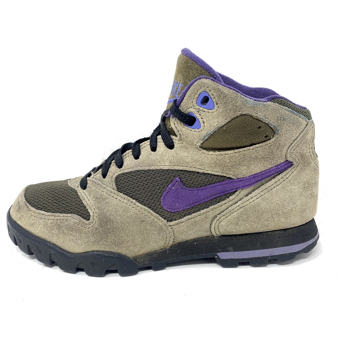 Vtg OG 90s Nike Air Caldera ACG Purple Hiking Leather Boots 930911