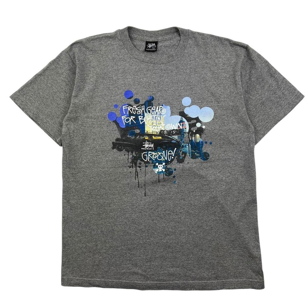Vintage Stussy “fresh gear for bustin your own groove” T-Shirt