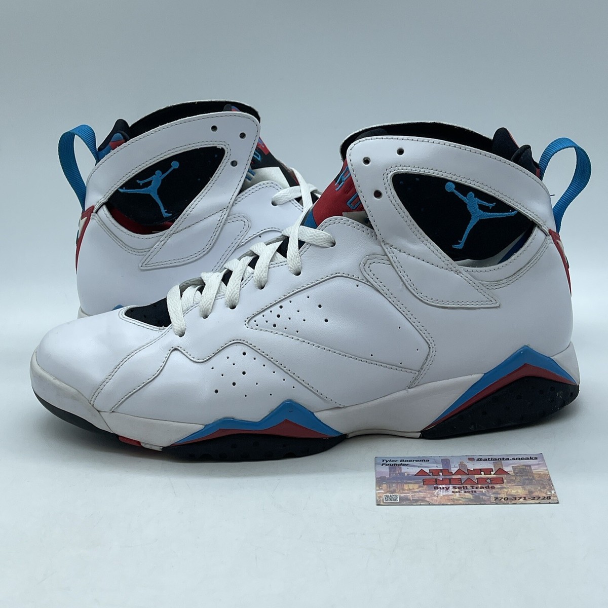 Size 12 - Air Jordan 7 Retro Orion Blue Red Black Suede White