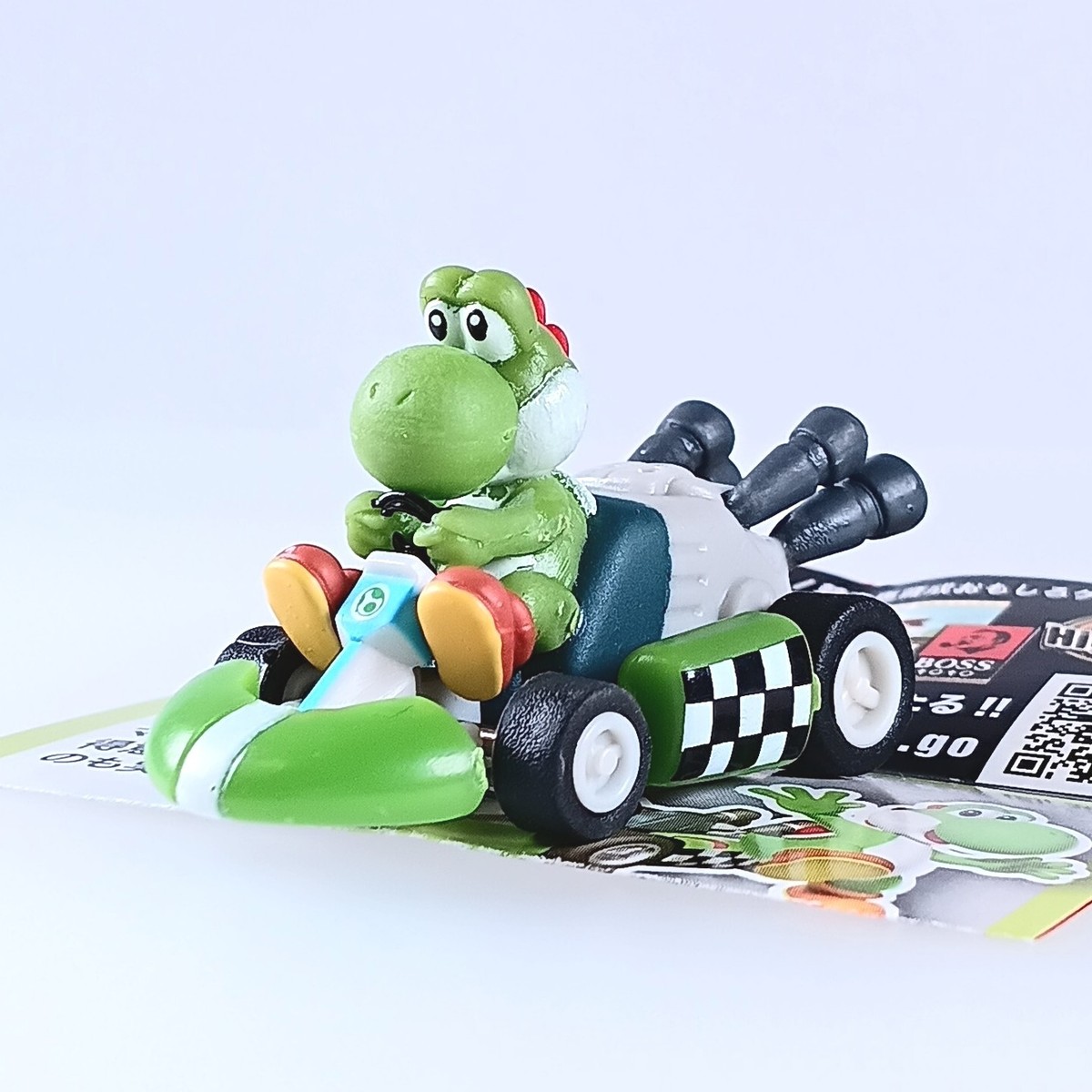 Yoshi Mario Kart Wii × Boss Pull Back Car Mini Figure Nintendo