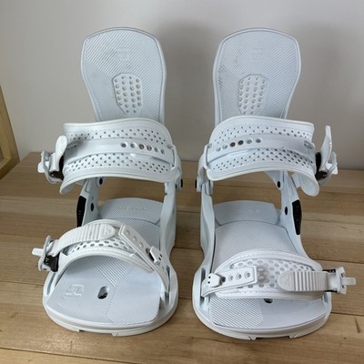 Union Force Snowboard Bindings Used Size M White #EM107 | eBay