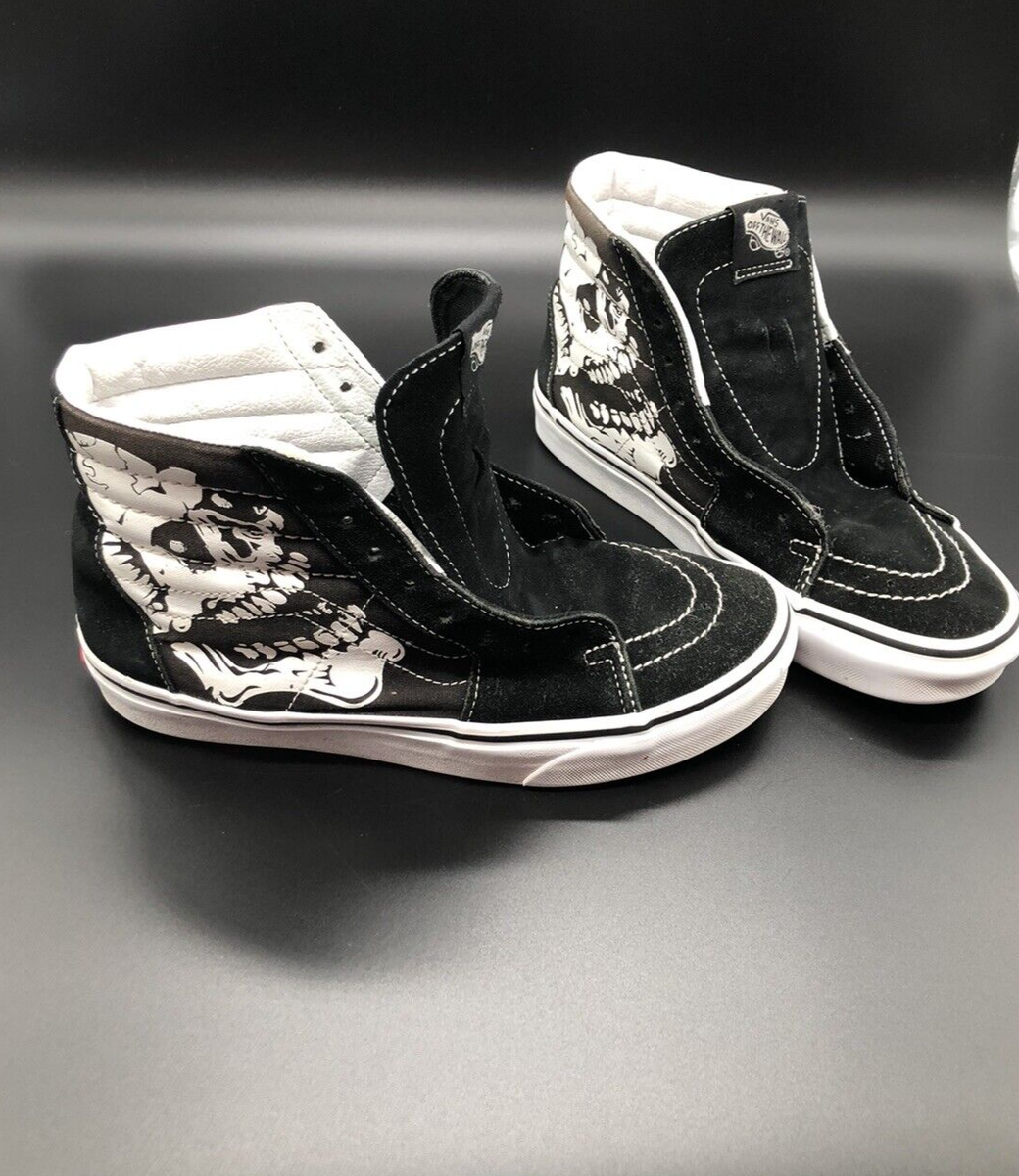 Vans Sk8-Hi TM Glow In The Dark Skull Skate Shoes Women Size 8