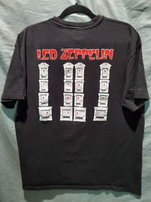 Vintage 80s Led Zeppelin Physical Graffiti T Shirt USA Rock XL