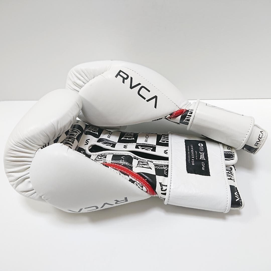 RVCA × EVERLAST Collaboration Boxing Gloves 14oz White Magic Tape