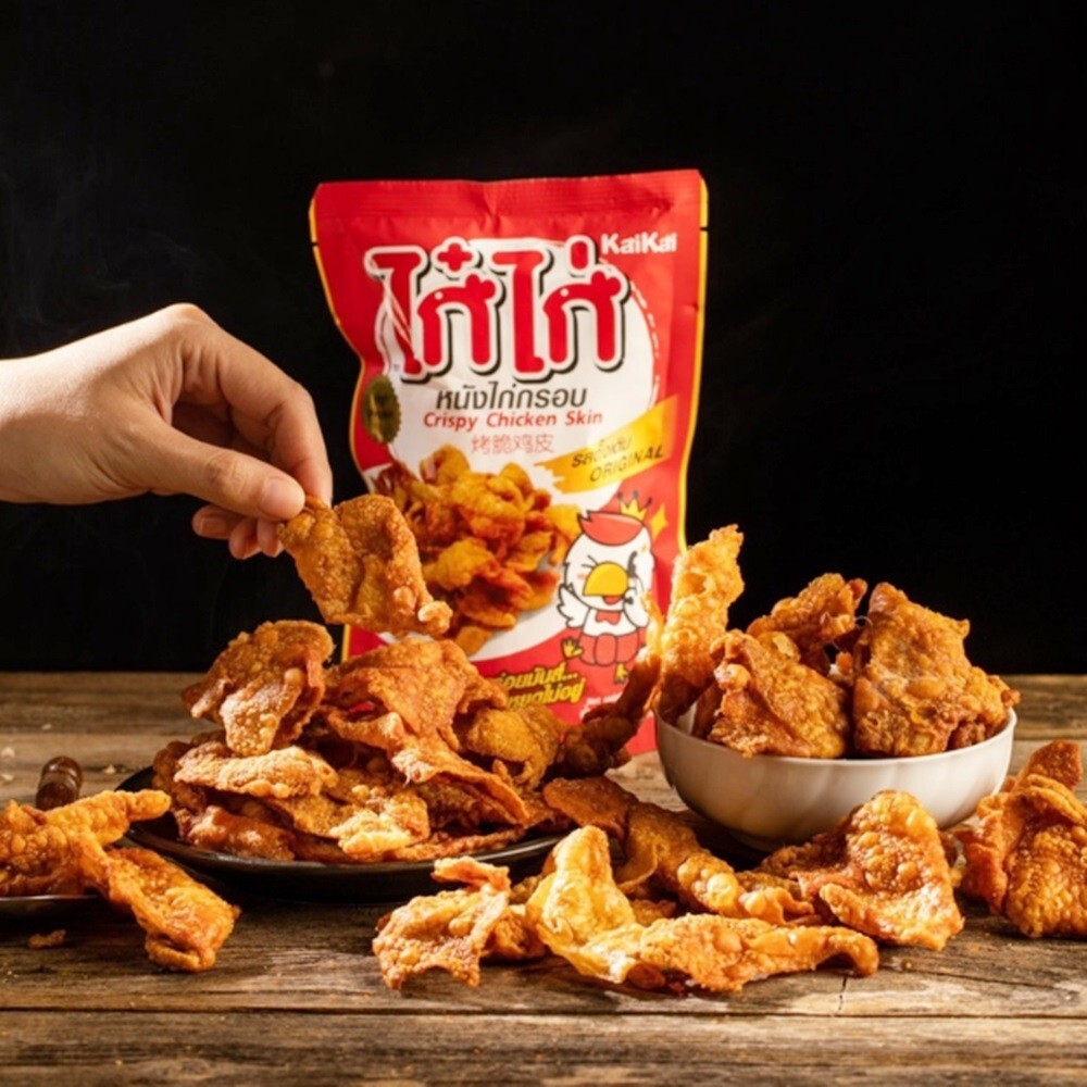 Snack Kaikai Crispy Fried Chicken Skin Thai Barbecue Spicy Flavor