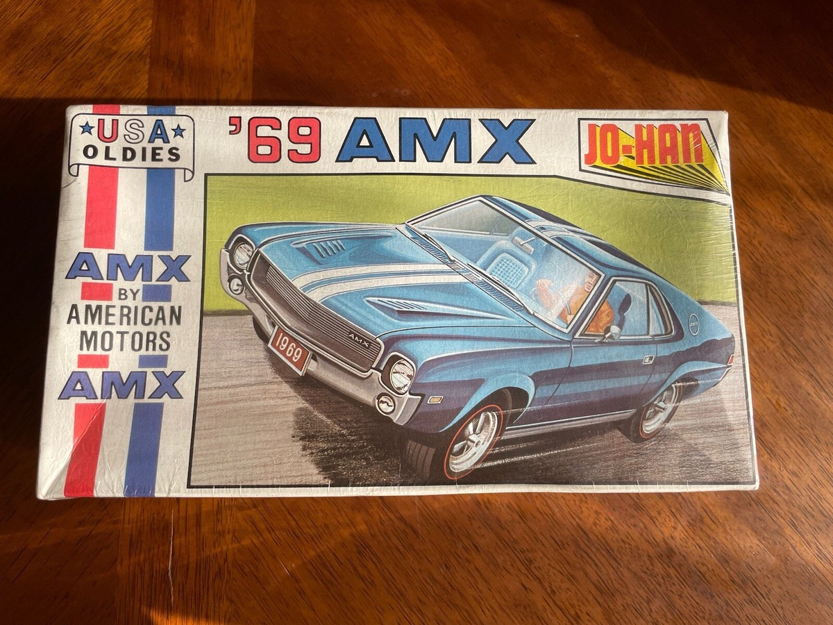 Sealed Jo-han 1969 AMX 1/25 Model Car Kit Unbuilt C-4369 AMC Rare