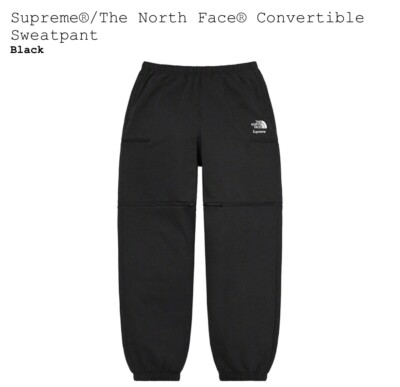New Supreme® x The North Face® Convertible Sweatpant Shorts Black