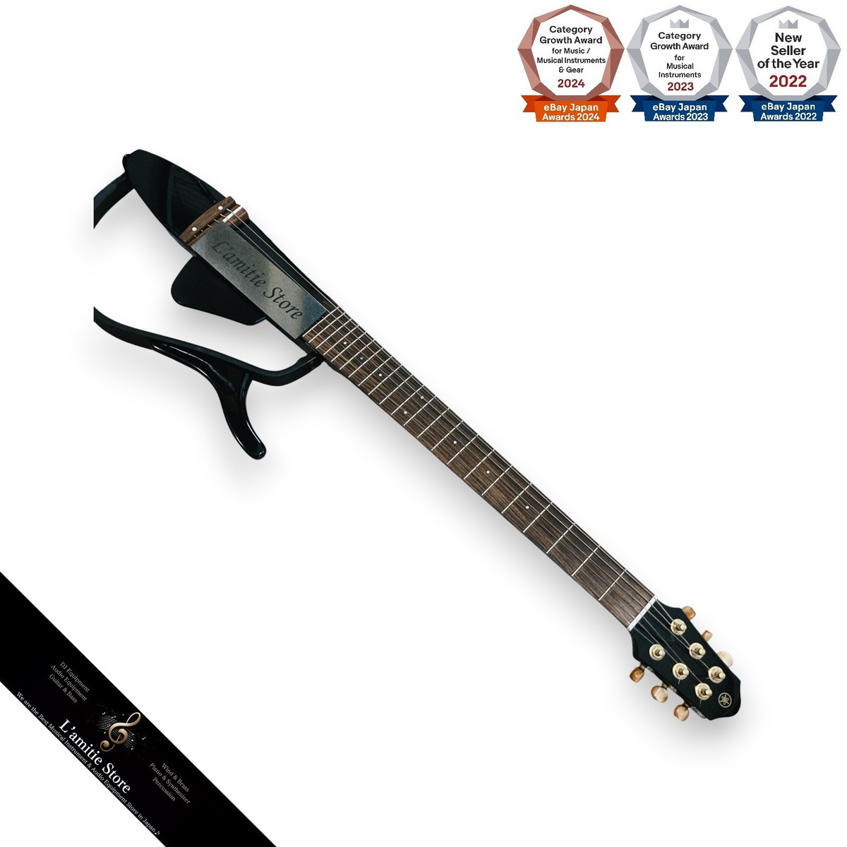 Yamaha SLG-100S BL Silent Acoustic Electric Guitar Steel 6 Strings