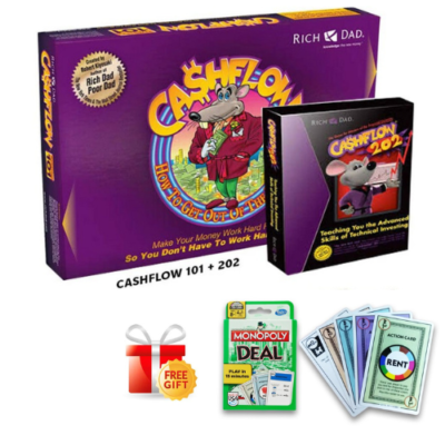 CASHFLOW 101 & 202 Rich Dad Poor Dad Board Game Robert Kiyosaki