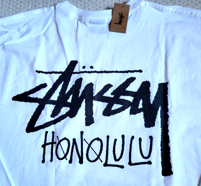 NWT STUSSY HONOLULU Hawaii Chapter Tee Limited WHITE LONG SLEEVE T