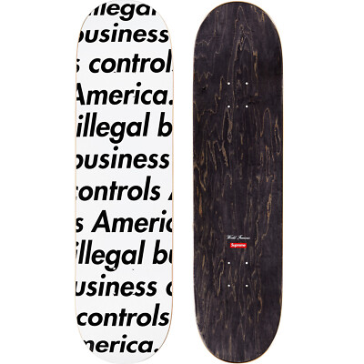 Supreme Illegal Business Skateboard Deck Black/Red/White (SS18SB8