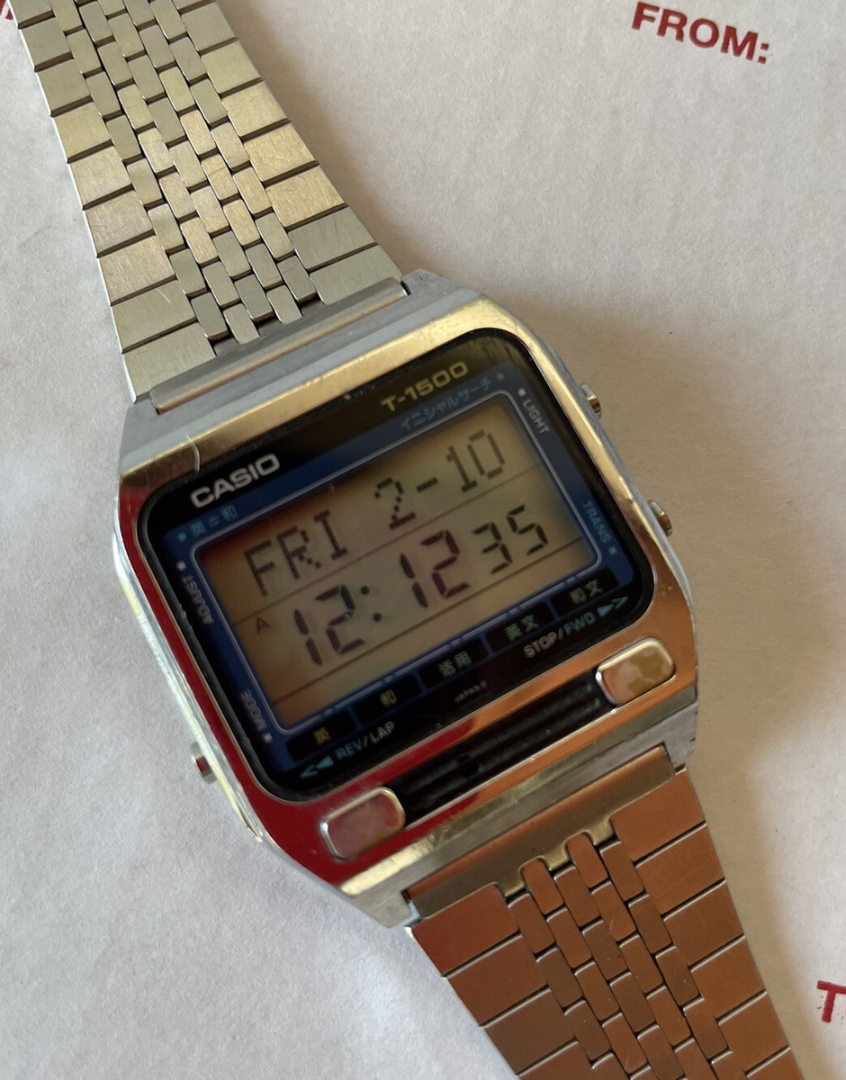 Vintage CASIO T-1500 DICTIONARY WATCH DIGITAL JAPAN | eBay