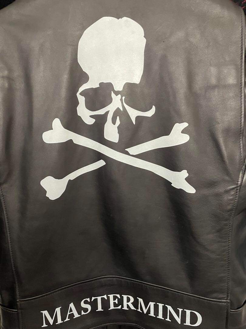 mastermind Japan x Schott NYC Leather Jacket One Star 613mm Size