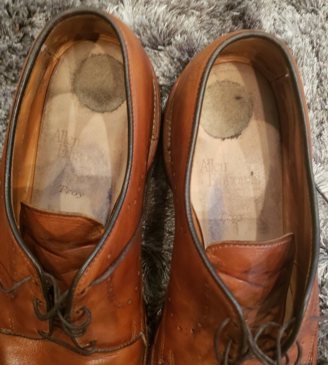 ALLEN EDMONDS BROWN TROY OXFORD DRESS SHOES Made In USA 10 D, EUC