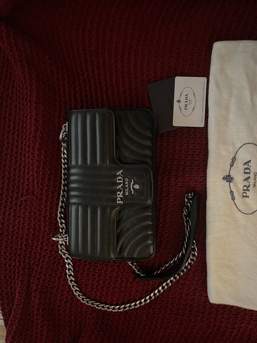 Prada Saffiano Impunture solf calf Quilted leather Handbag 1BD108