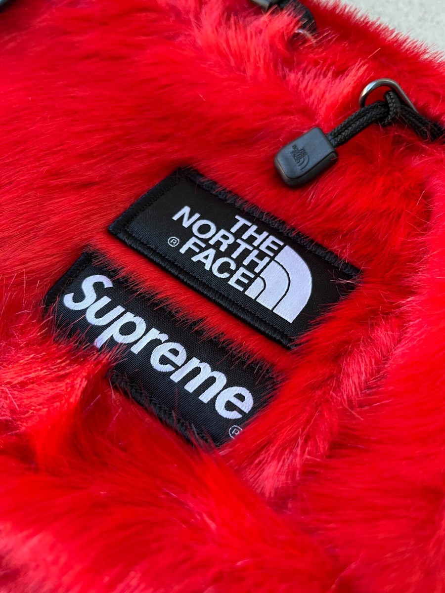 Supreme x The North Face Fur Waist Bag Red FW20 | eBay