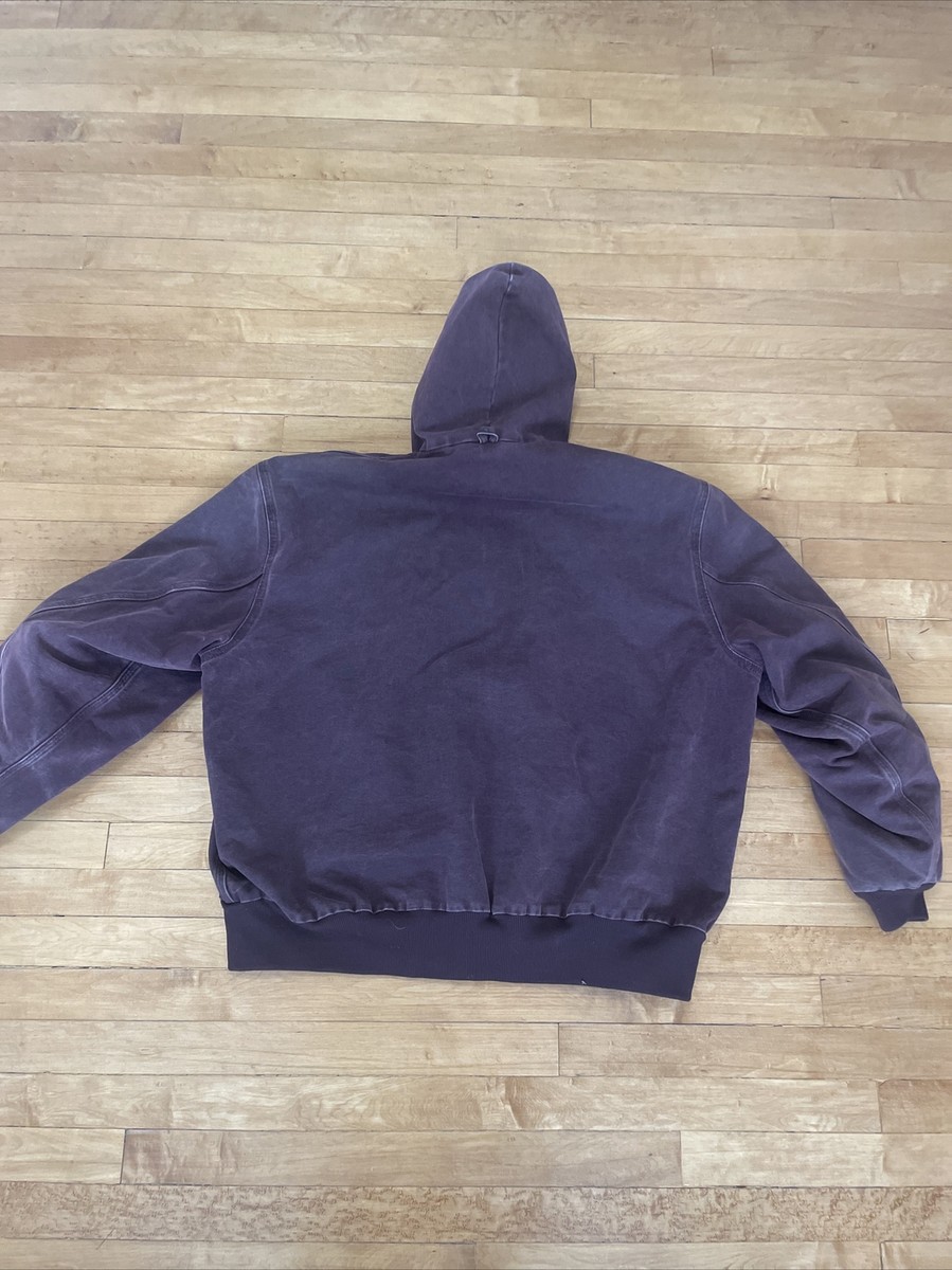 Vintage Carhartt Active Jacket J06 BRG XXXL Hooded Plum Purple