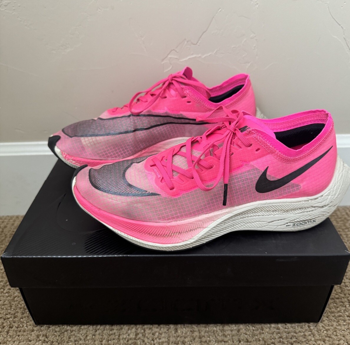 Nike ZoomX Vaporfly NEXT% Pink Blast Size 8.5 Men 10 Women | eBay