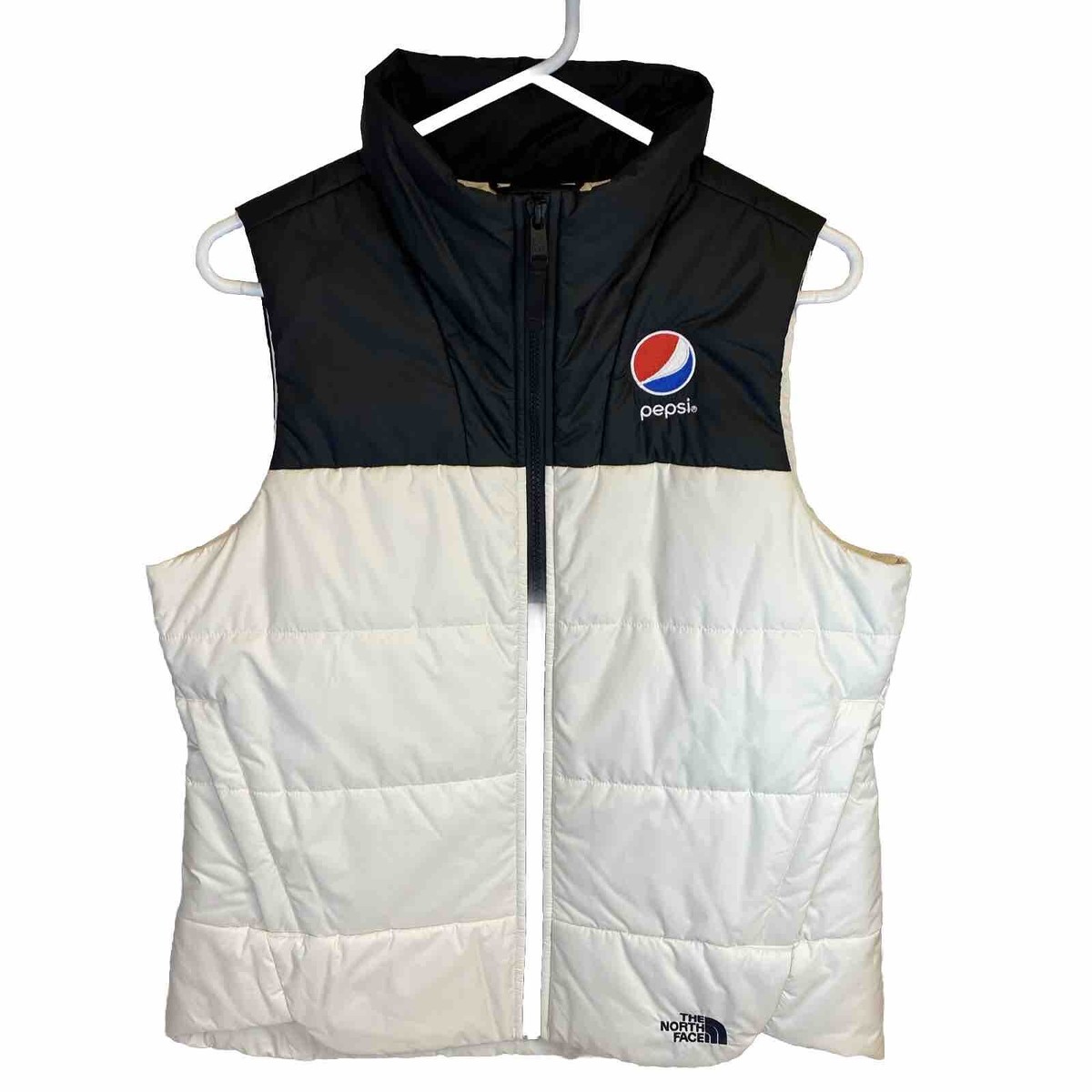 The North Face x Pepsi Puffer Vest RARE Cream & Black Women's Size