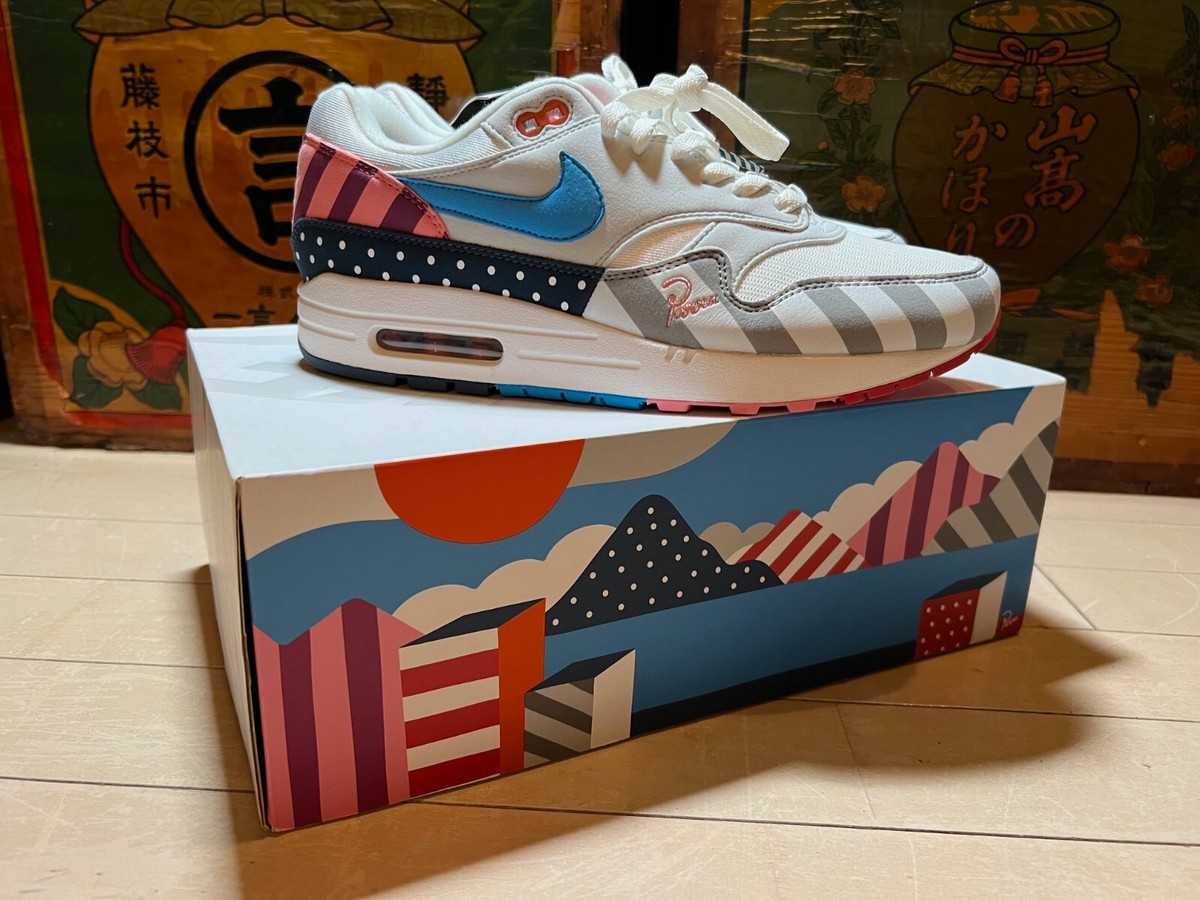 2018 Nike Air Max 1 PARRA White Blue Grey Pink sz 8.5 | eBay