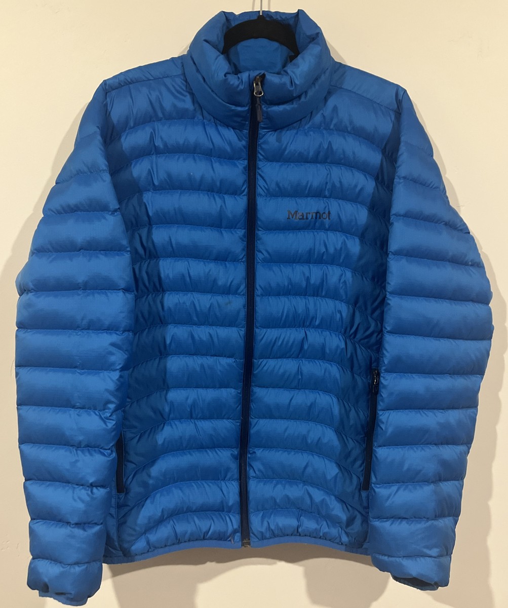 Marmot 600 Fill In Royal Blue Full Zip Down Puffer Jacket Men's