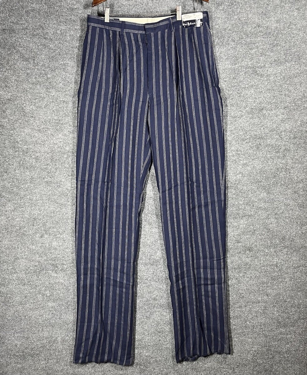 VINTAGE 70s Polo Ralph Lauren 100% Linen Pants Trousers 36x38