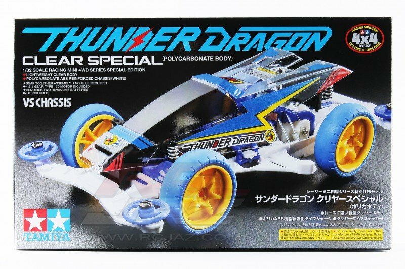 Tamiya 95336 1/32 Mini 4WD Kit VS Chassis Thunder Dragon Clear