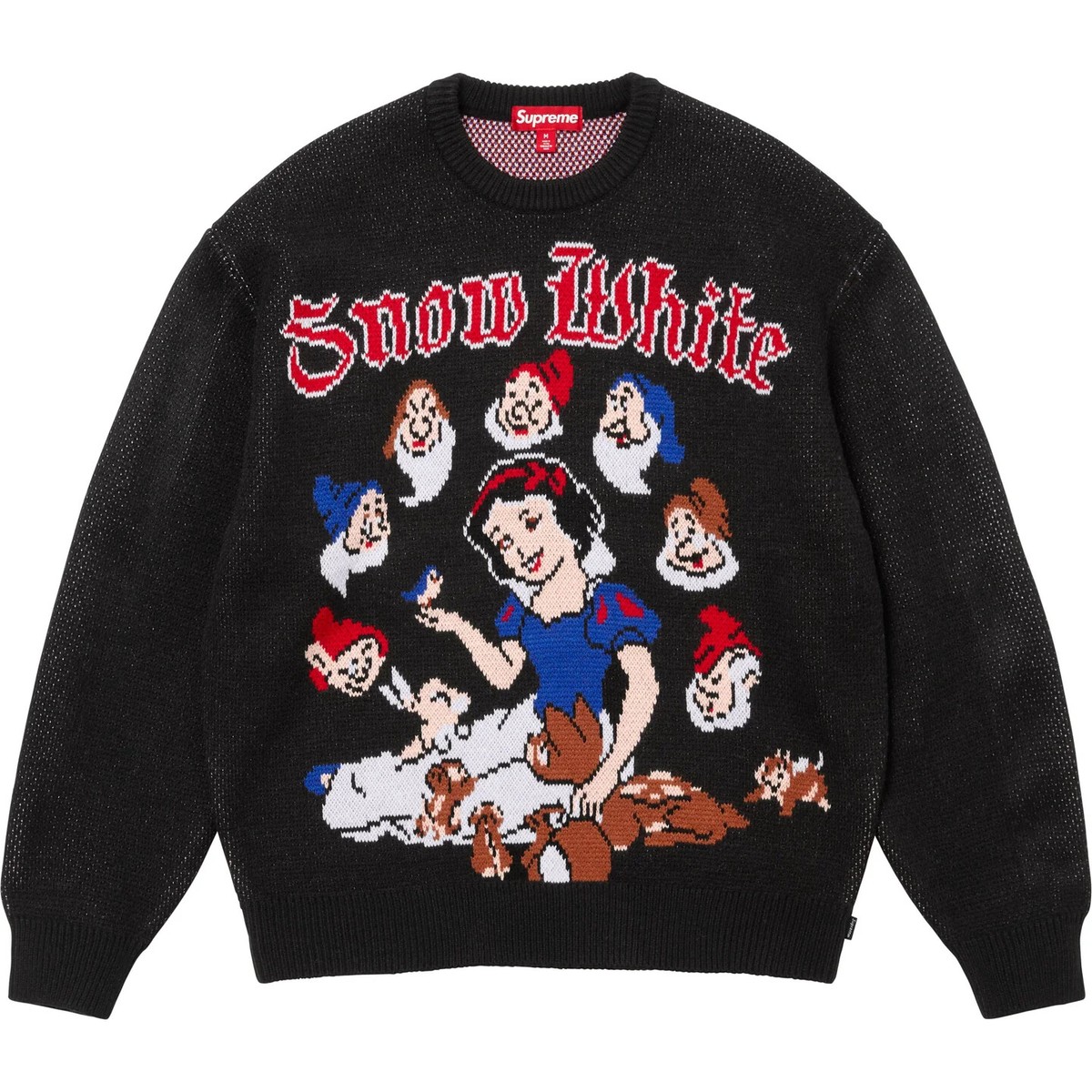 Supreme Snow White Sweater Black White FW24 Size S-XXL | eBay