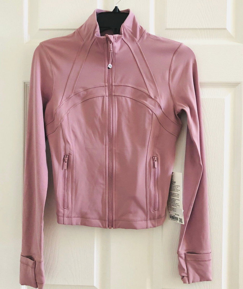 New Lululemon Define Cropped Jacket *Nulu Size 6 Rose Blush