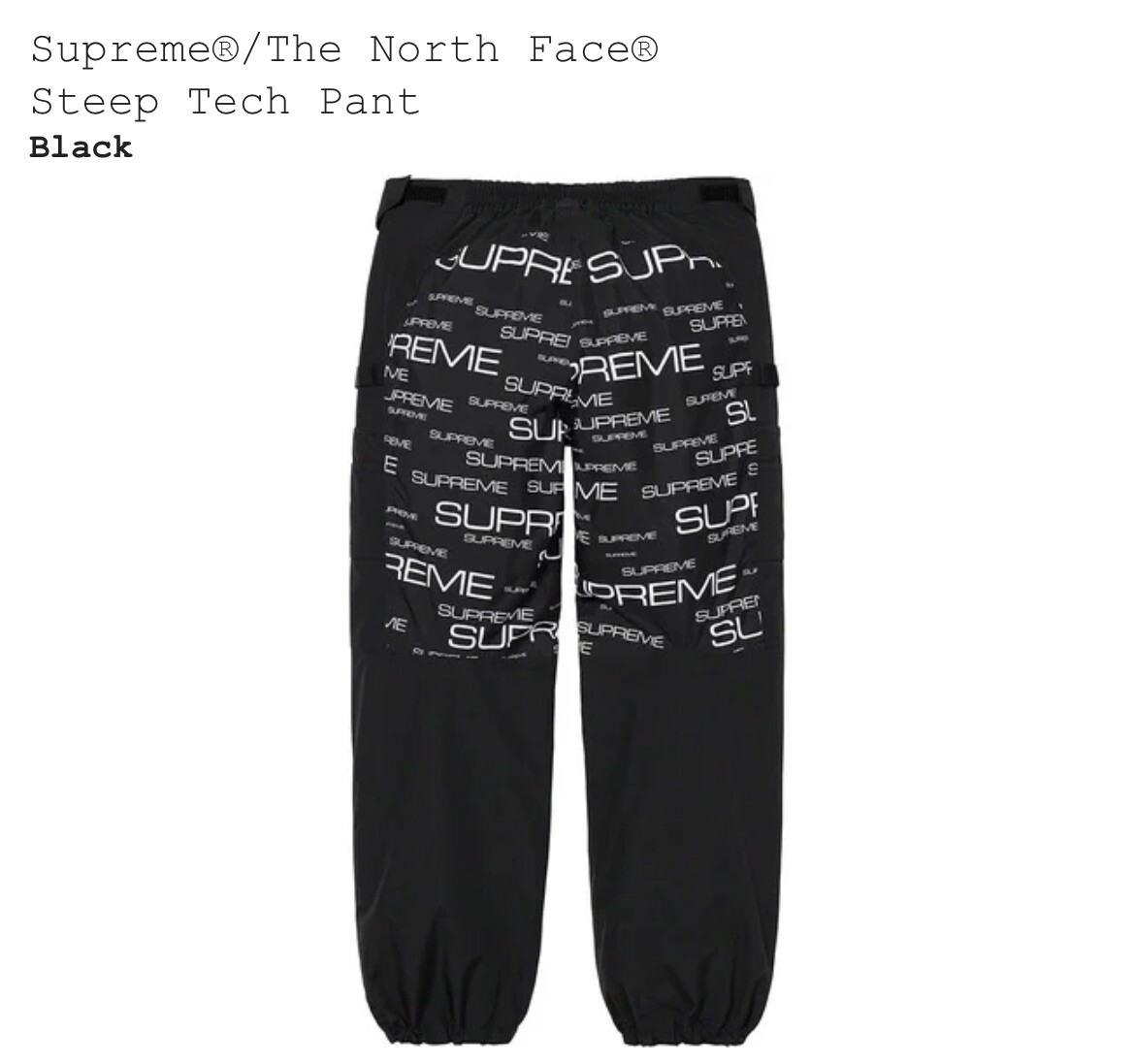 Brand New Supreme x The North Face Steep Tech Pant FW21 - BLACK