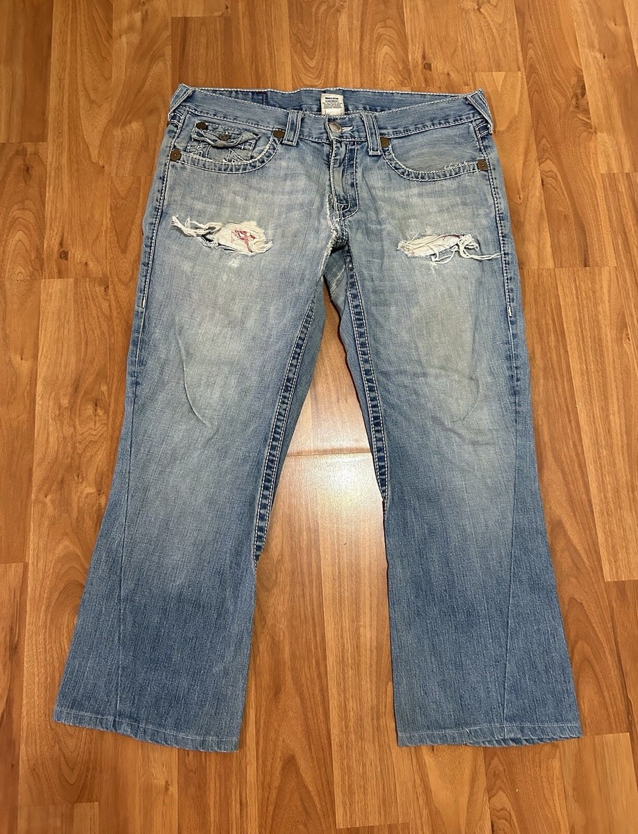 True Religion World Tour Rainbow Joey Denim Jeans Men's 36”x 33