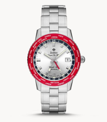 Zodiac L.E. Super Sea Wolf World Time Automatic Stainless Steel
