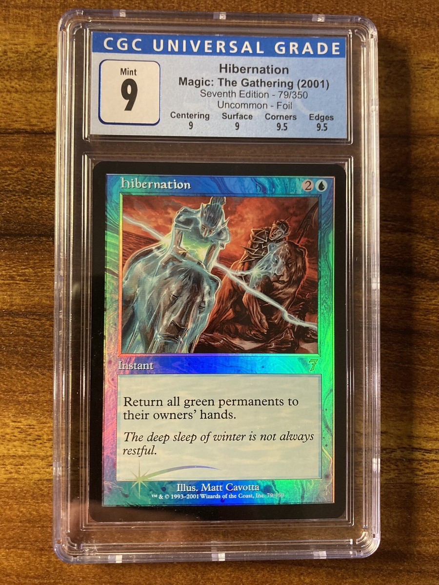 MTG✨HIBERNATION FOIL✨7th Edition CGC Quad 9's++ MINT UNCOMMON