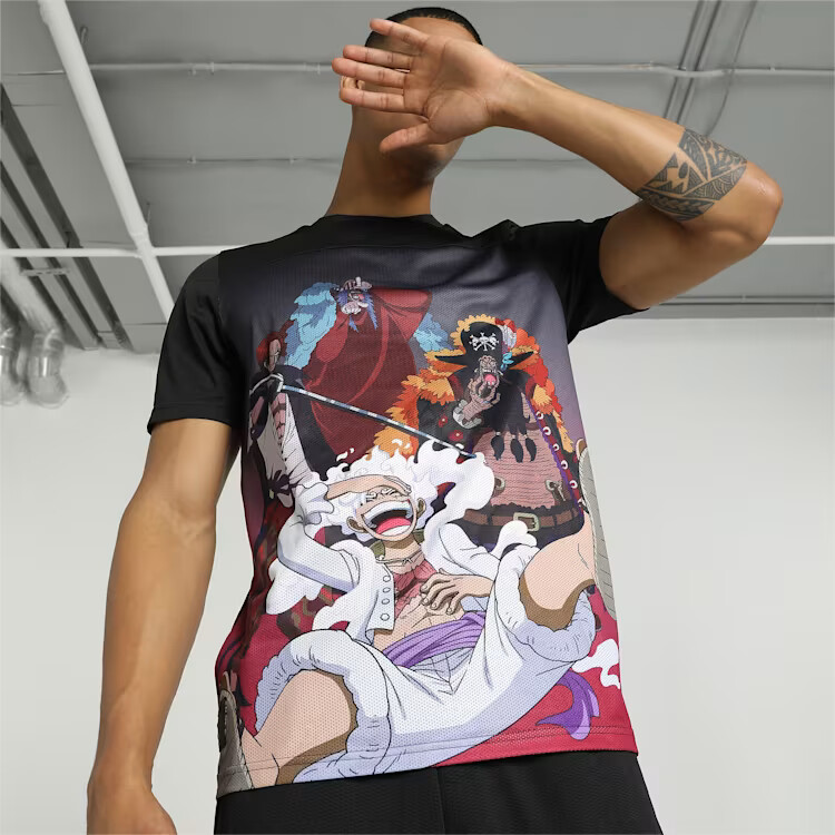 PUMA x One Piece AOP Short Sleeve T-Shirt Black New Four Emperors
