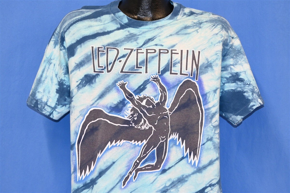 vintage 80s LED ZEPPELIN BLUE TIE DYED ICARUS 1984 SWAN SONG t