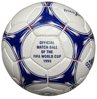World Cup Official Match Ball Adidas Tricolore 1998 France FIFA