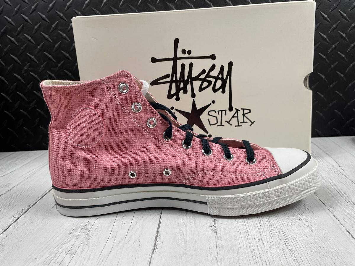 Size 11-Stussy x Converse CT 70 Hi Surfman Plumeria Black Pink