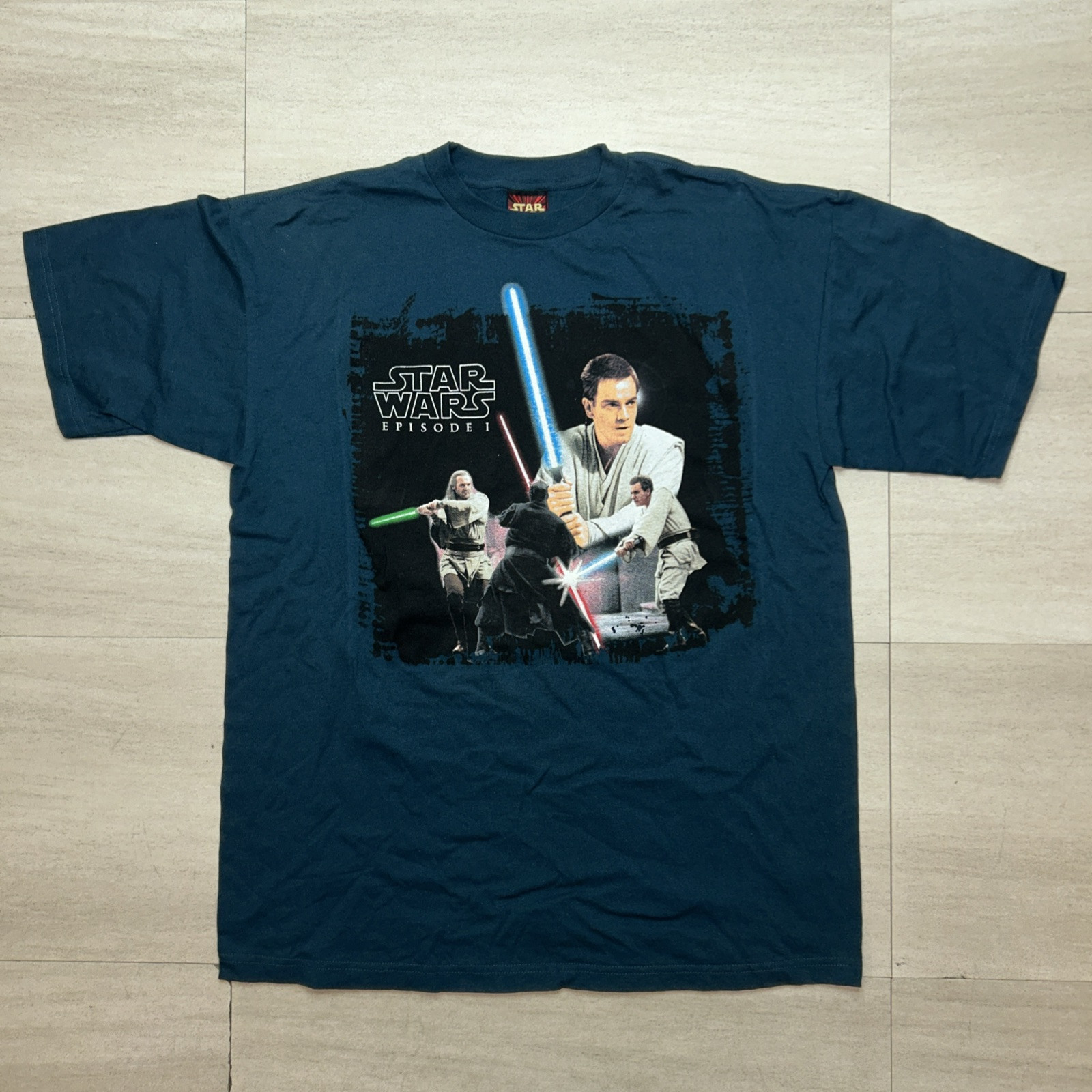 Vintage Star Wars Episode 1 Shirt Size XL The Force 90s Single