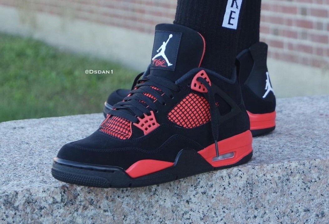 Nike Air Jordan 4 Retro Red Thunder CT8527-016 Size 13 Crimson