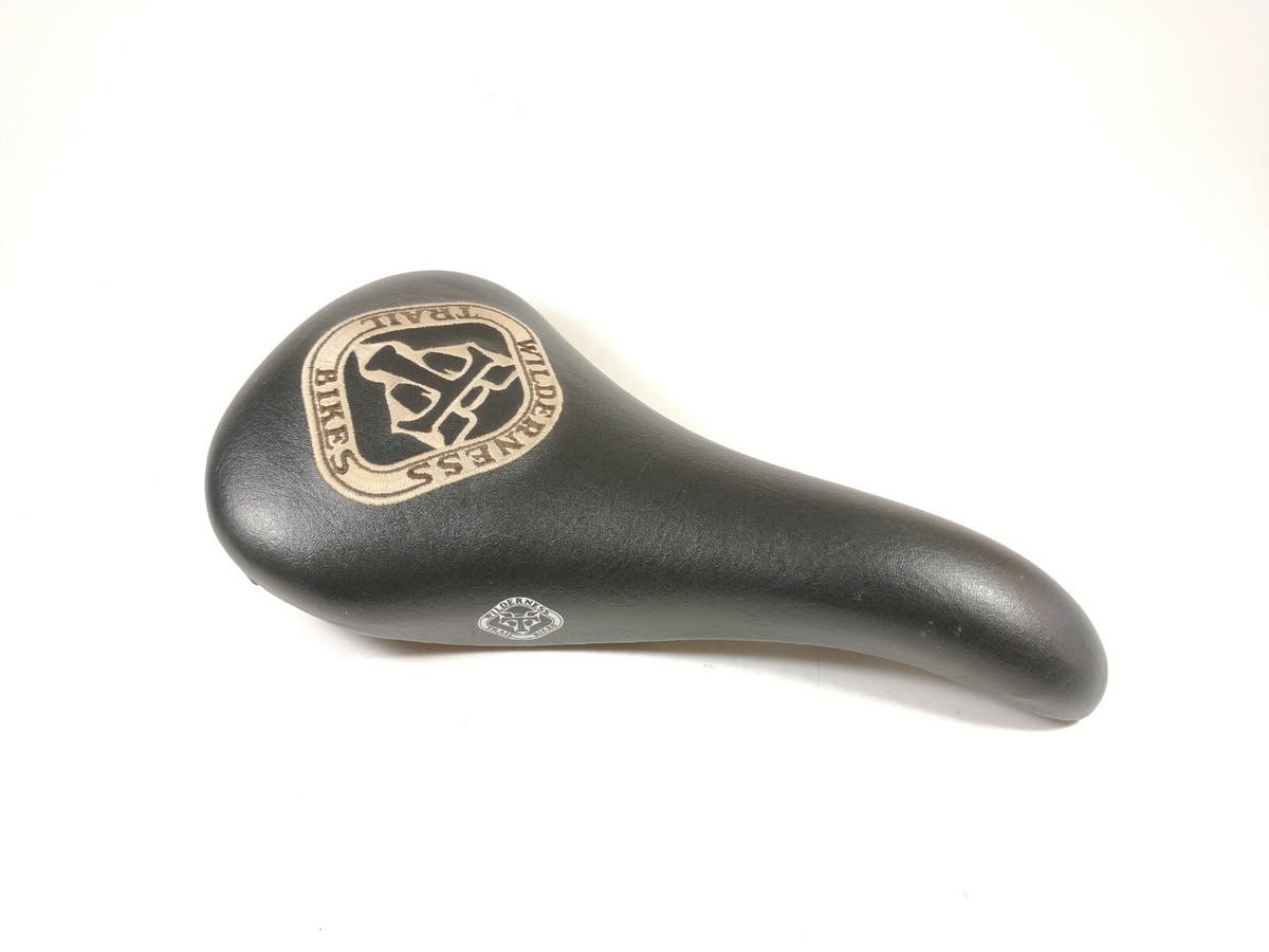 Vintage WTB SST embroidered logo faux leather saddle with CR-MO