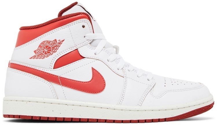 Size 15 - Air Jordan 1 SE Mid White Dune Red for sale online | eBay
