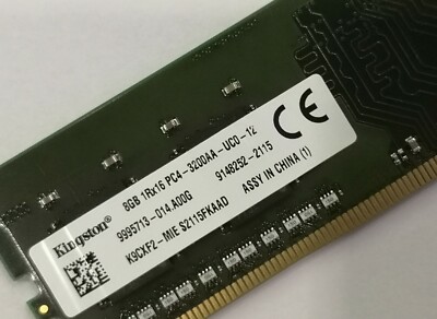 Kingston 8GB DDR4 3200 Desktop DIMM RAM 1Rx16 PC4-25600 for HP
