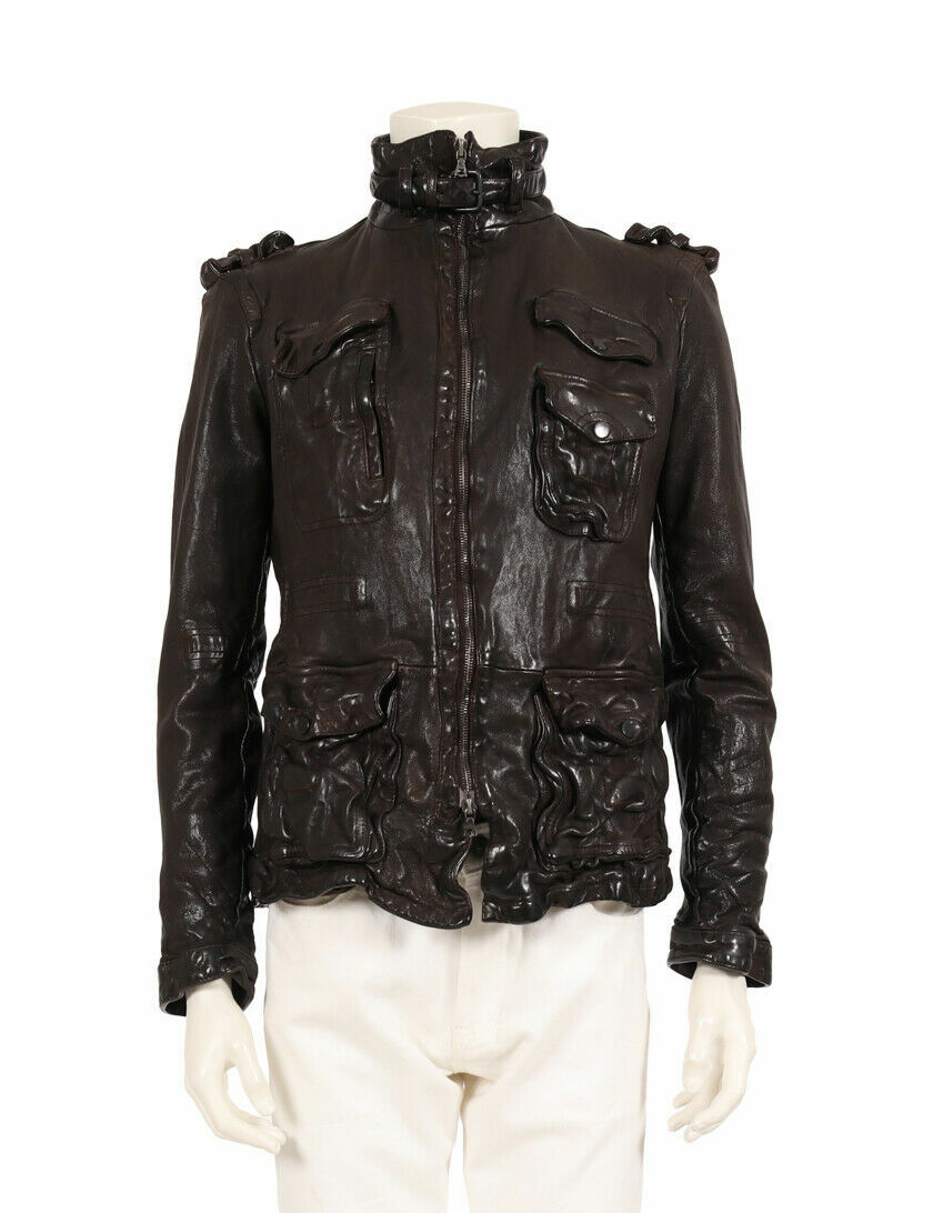 Neil Barrett Iconic M-65 Military Leather Jacket XS biker bomber