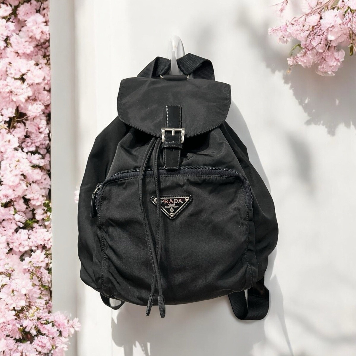Prada Vela Nylon Tessuto Black Backpack With Certificate Of