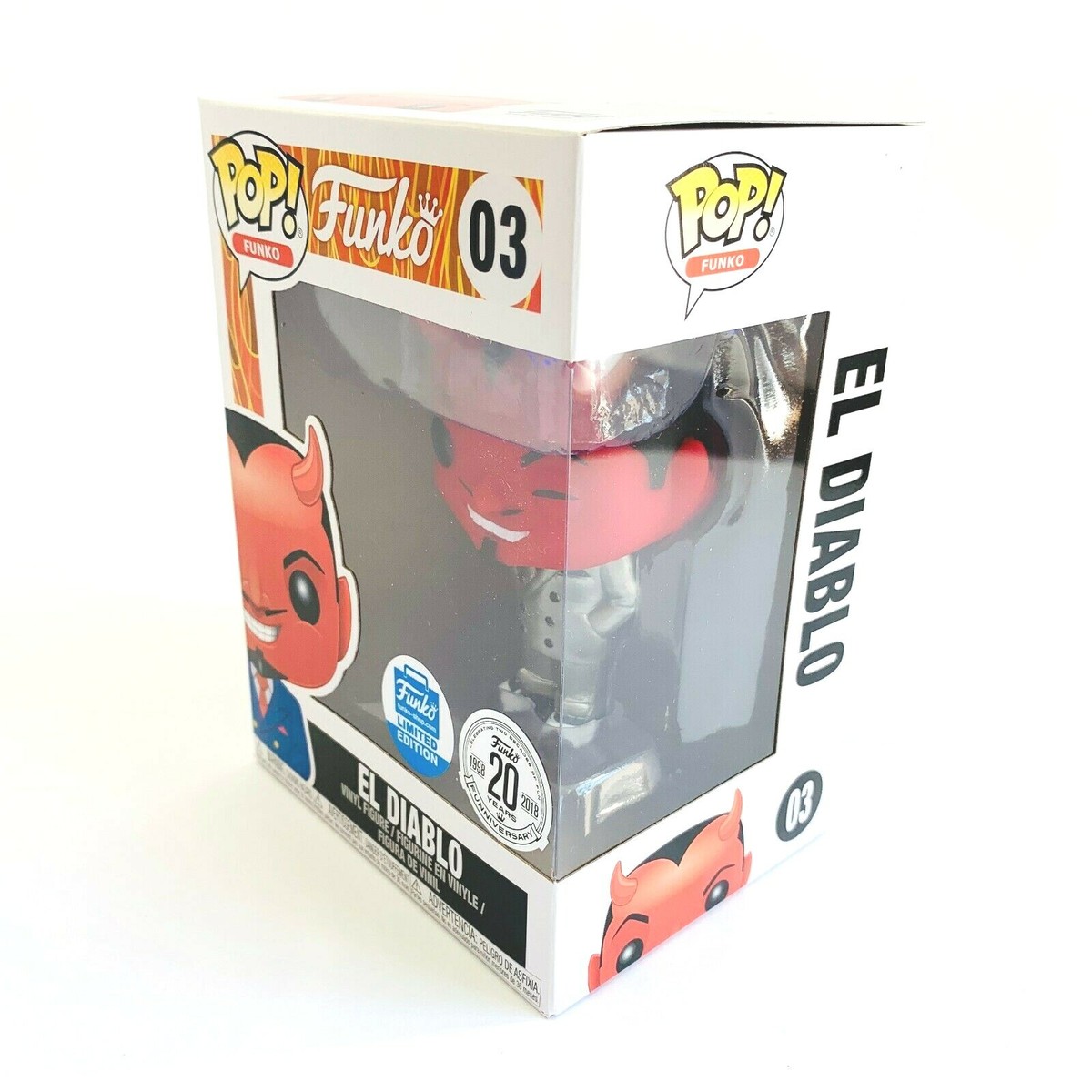Funko Pop Spastik Plastik El Diablo Silver Suit 20th Anniversary