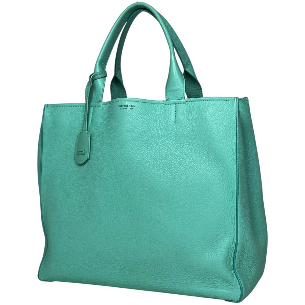 TIFFANY&Co. Logo Tote Bag 2WAY Shoulder Bag Tote Bag leather Light