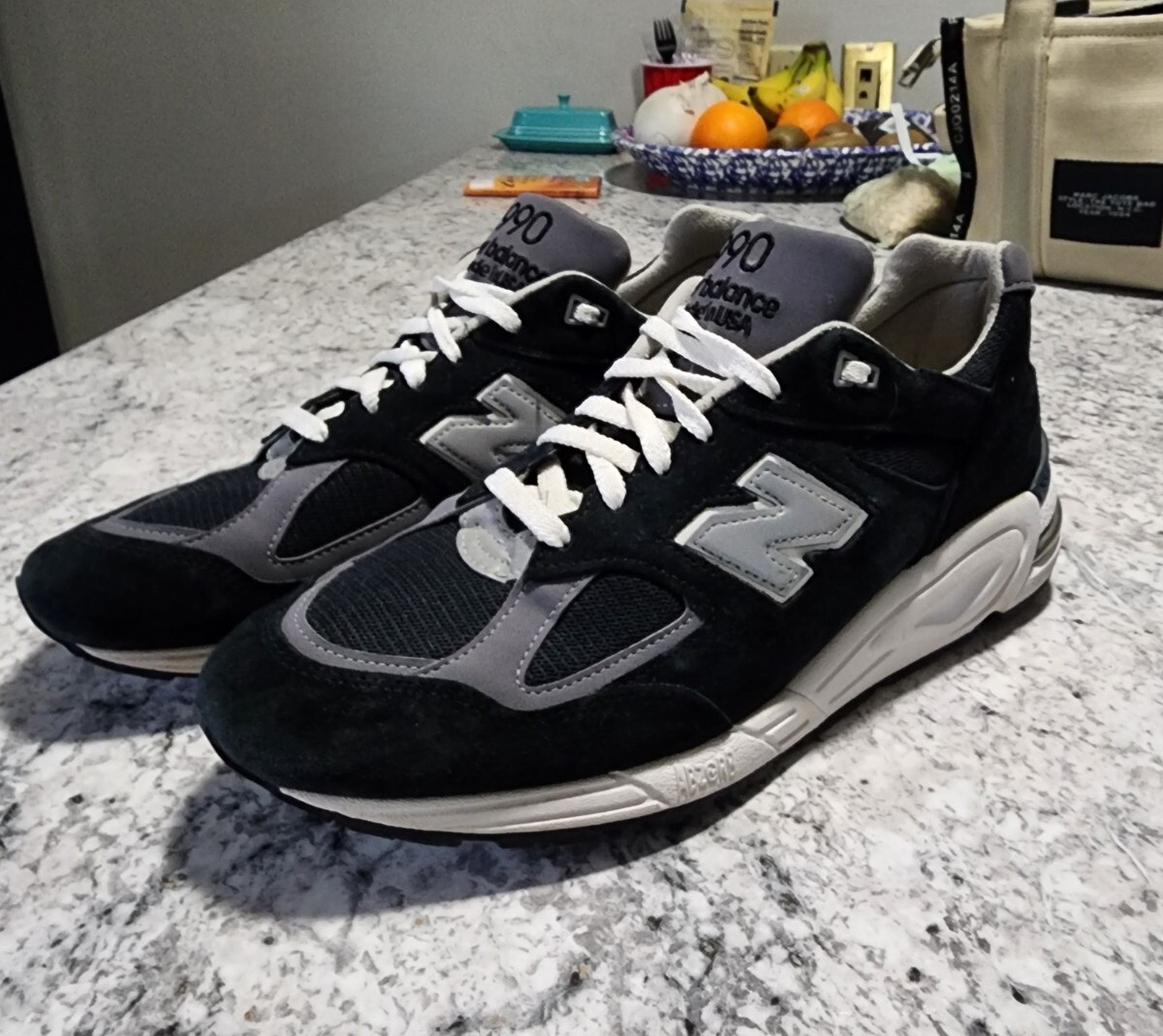 New Balance 990V2 Black Made In USA Lifestyle Sneakers Men's 12