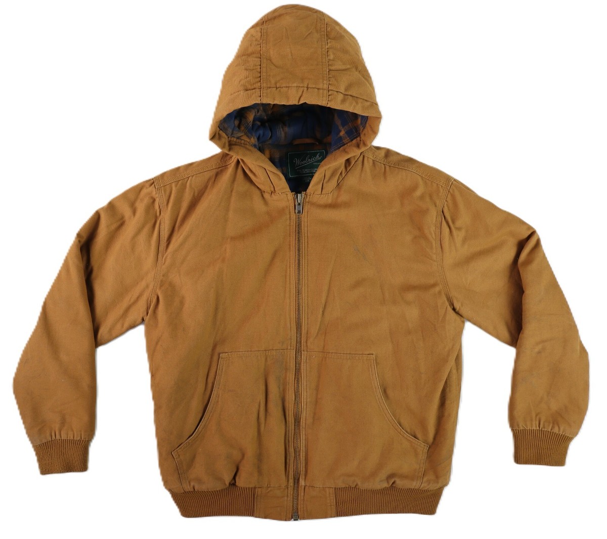 WOOLRICH GREEN LABEL COLLECTION Men's Medium Brown Canvas Zip Work