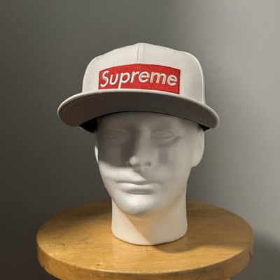 Supreme Money Box Logo New Era White 7 1/2 Brand New FW22 | eBay