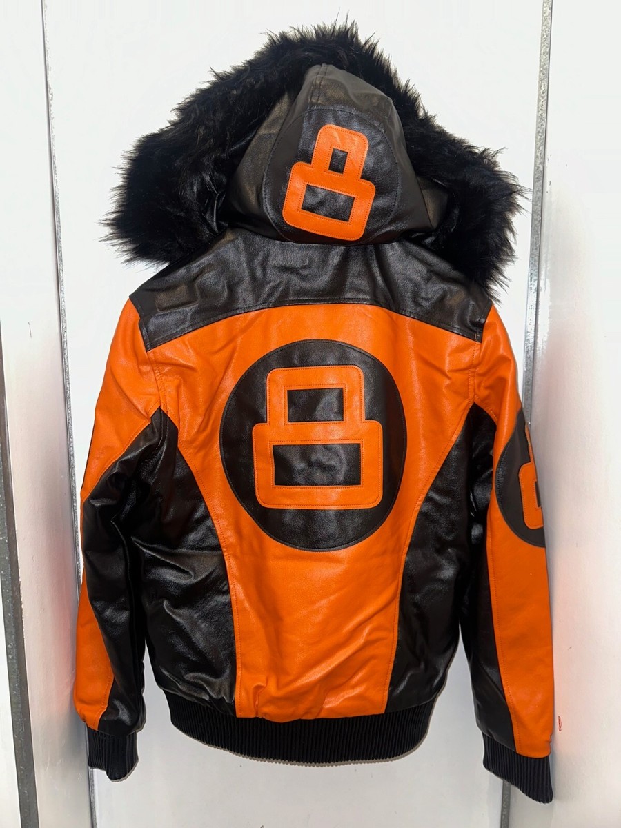 Men's 8 Ball Jacket Robert Phillipe Jacket Removeable Fur Hood